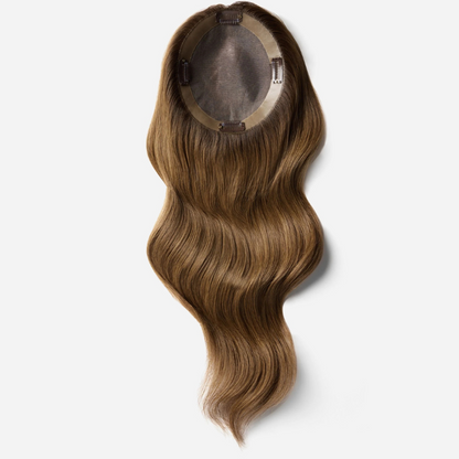 Balayage ombré de 5,5" x 5" con cabello humano, sin flequillo 