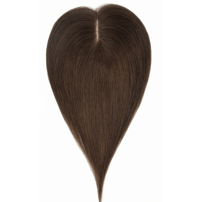 Luxury Blonde Highlights Straight Hair Topper for Women | Silk Base Human Hair Piece