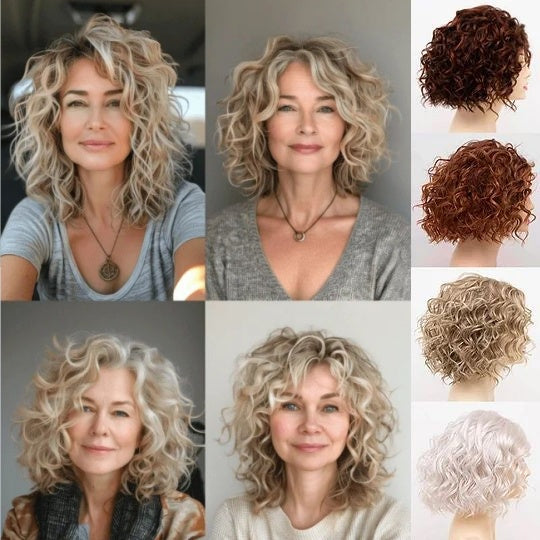 2025年新登場 薄毛の女性のためのプレミアムカーリーヘアトッパー