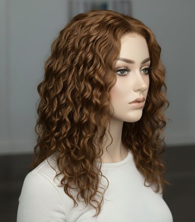 9*14cm Mono Base Natural Curly Human Hair Topper for Thinning Hair