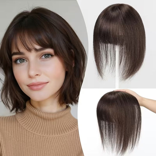 Breathable High Quality Hair Topper with Bangs for Women