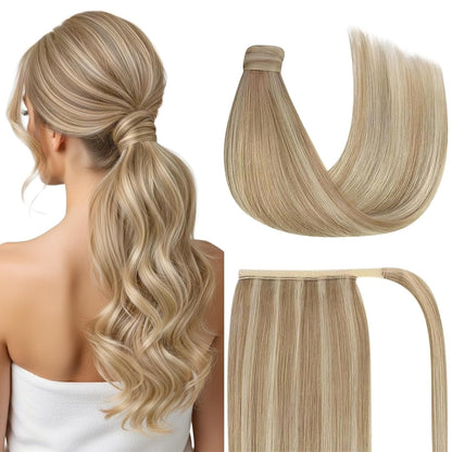 Premium Wrap Around Ponytail Extension | 100% Real Human Hair-Drak Brown