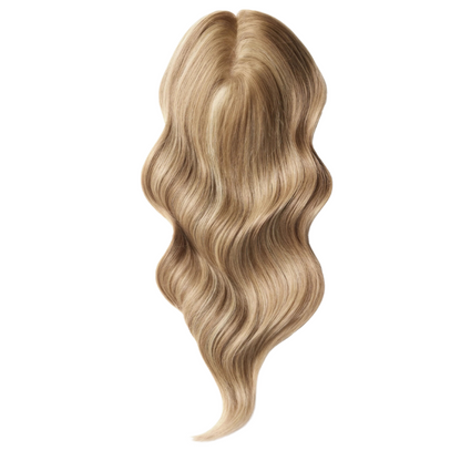4*5 inches Mono Base Highlight Human Hair Toppers for Women Wavy Hair without Bangs