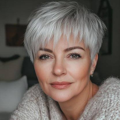 🔥2025年ホットセール 薄毛の女性向けリアルショートヘアトッパー