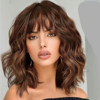 薄毛の方にも使える、贅沢で目立たないナチュラルウェーブヘアトッパー（前髪付き） 