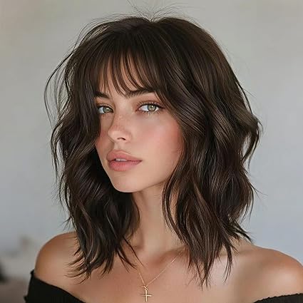 薄毛の方にも使える、贅沢で目立たないナチュラルウェーブヘアトッパー（前髪付き） 