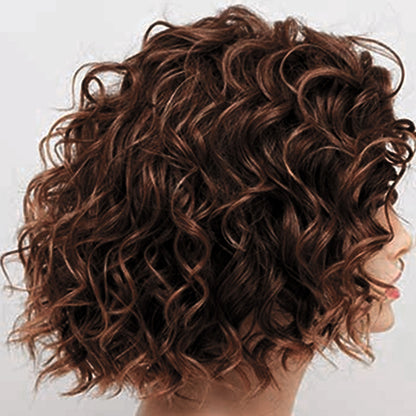 薄毛の女性のためのナチュラルなカーリーヘアトッパー。軽量で通気性のあるウィッグ。 