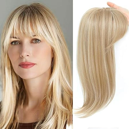 2025 New Straight Hair Topper With Bangs For  Women With Thinning Hair