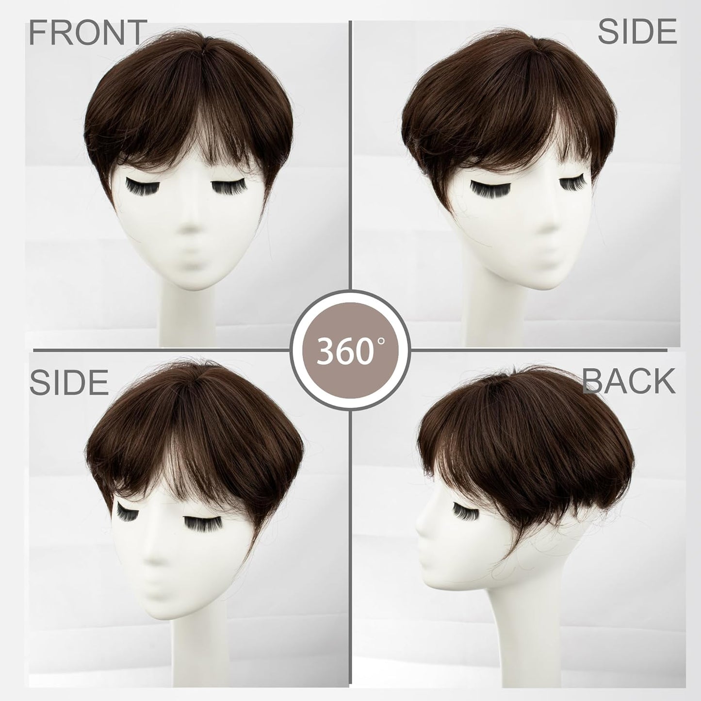 Summer Breathable&comfortable Short Hair Topper For Thinning Hair