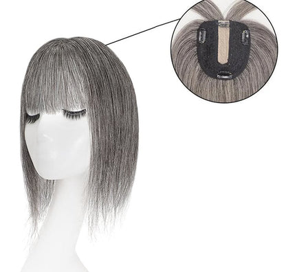 通気性に優れた高品質の女性用前髪付きヘアトッパー