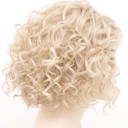 薄毛の女性のためのナチュラルなカーリーヘアトッパー。軽量で通気性のあるウィッグ。 