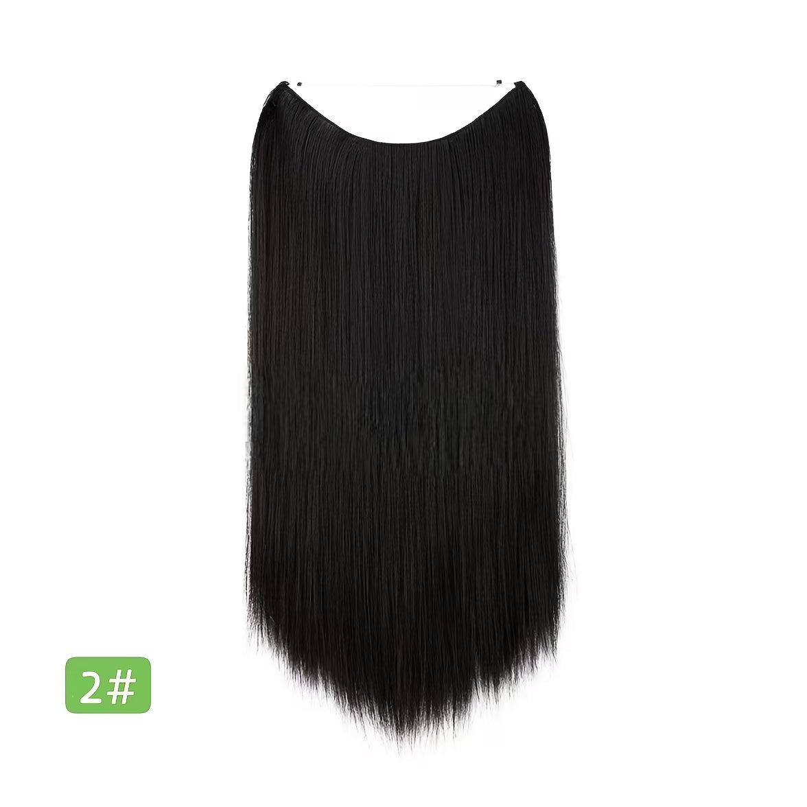 VIVACROWN Signature Hybrid Halo Extensions - Secure Clips & Invisible Wire - Natural Look Fiber for Instant Volume