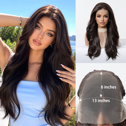 13''x6'' Lace Front Wigs for Women – Long Loose Curly Natural Texture & Heat Safe