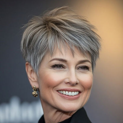 🔥2025年ホットセール 薄毛の女性向けリアルショートヘアトッパー