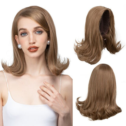 180% Density Half Wig Synthetic None Lace Heat Resistant Wig For Women Hair Wigs