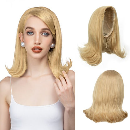 180% Density Half Wig Synthetic None Lace Heat Resistant Wig For Women Hair Wigs