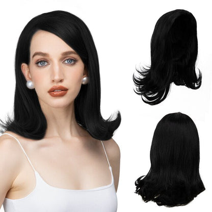 180% Density Half Wig Synthetic None Lace Heat Resistant Wig For Women Hair Wigs