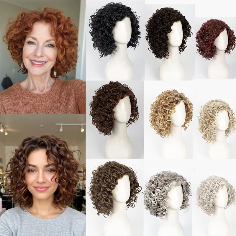 Hot Sale Fashion Curly Hair Toppers for Women with Thinning Hair-Cover Grays, Boost Volume