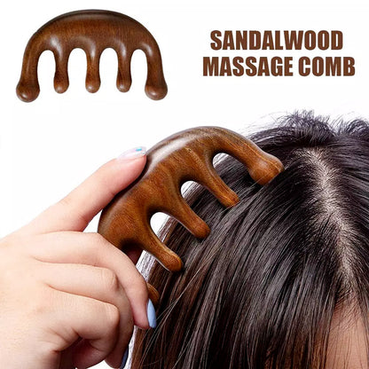 Wooden Massage Wide Teeth Hair  Comb Meridian Scalp Massage Scraping Comb Promotes Hair Growth