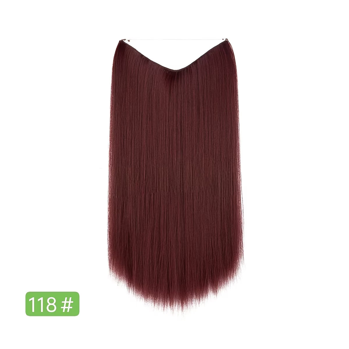 VIVACROWN Signature Hybrid Halo Extensions - Secure Clips & Invisible Wire - Natural Look Fiber for Instant Volume