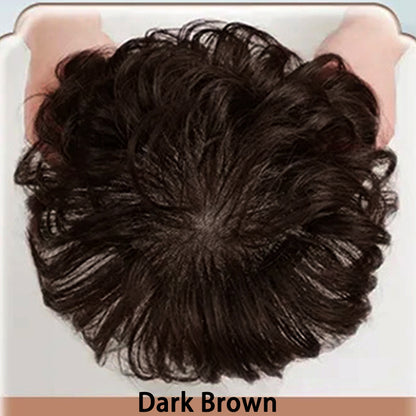 Flash Sale 🔔 Invisible Hand Tied Swiss Lace Base Real Human Short Hairpiece for Women