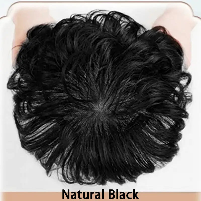 Invisible Hand Tied Swiss Lace Base Real Human Short Hairpiece for Women 我的商店