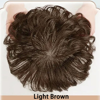 Flash Sale 🔔 Invisible Hand Tied Swiss Lace Base Real Human Short Hairpiece for Women