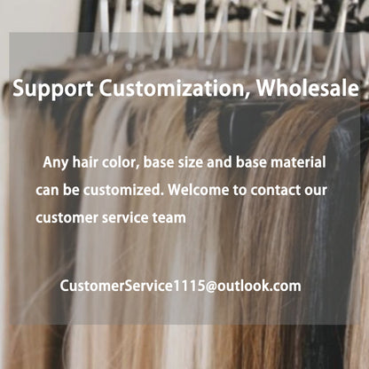 Flash Sale 🔔 Invisible Hand Tied Swiss Lace Base Real Human Short Hairpiece for Women