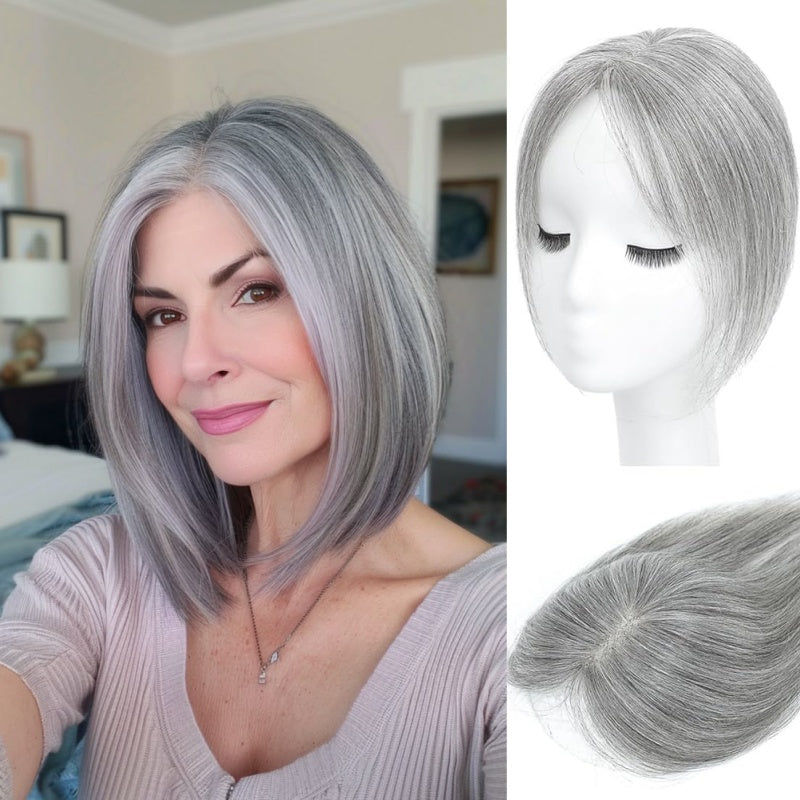 Instant Hair Thickening Crown Topper – Pre-Styled Invisible Topper
