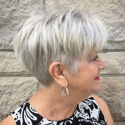 Natural Short Pixie Cut Hair Toppers for Women with Thinning Hair