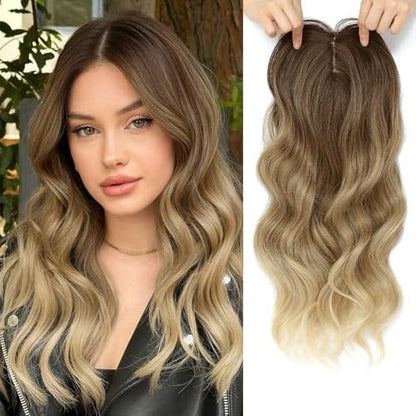 2025 New Lightweight&Breathable Wavy Hair Topper For Women With Thinning Hair