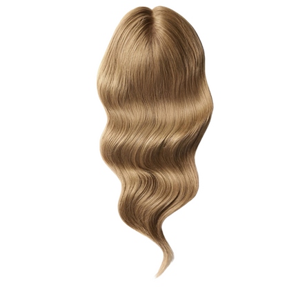 4*5 inches Mono Base Highlight Human Hair Toppers for Women Wavy Hair without Bangs