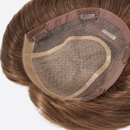 Natural Silk Base Hair Topper – Seamless Crown Volume & Root Coverage