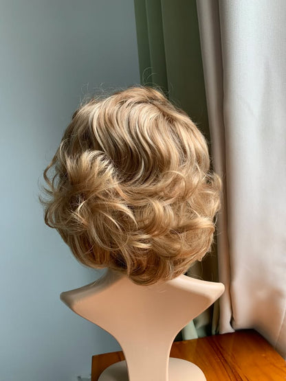 (Sheila Harrison) Curly Hair Wig With Bangs