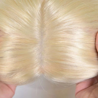 ストレートスタイルのナチュラルヘアトッパー
