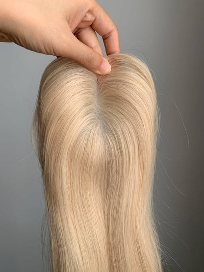 (Diane Ronan) 10*12cm Mono Base Curly Human Hair topper Without Bangs