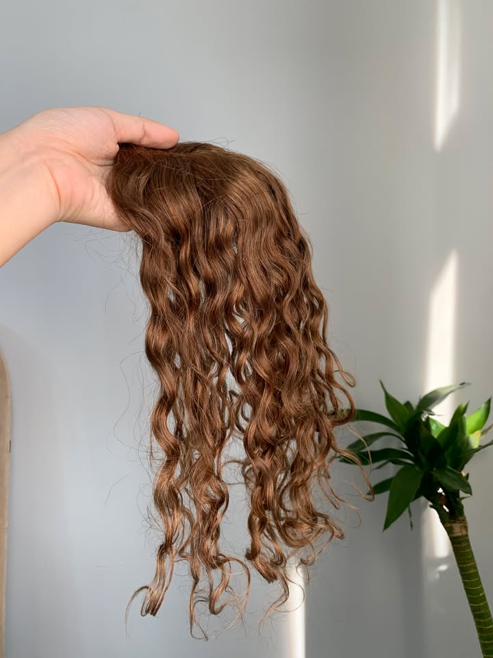 ( Lisa Lynn) 5.5*5.9 inches 100% Human Curly Hair Topper With Bangs