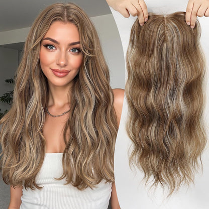 ナチュラルウェーブヘアトッパー。薄毛に最適。わずか1分で見た目が変わります。 