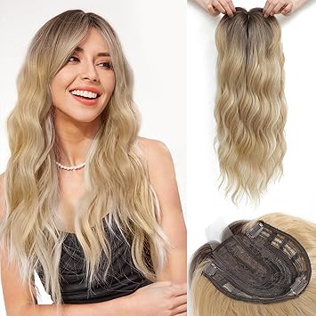 Blonde Wavy & Curly Hair Toppers Sale for Women
