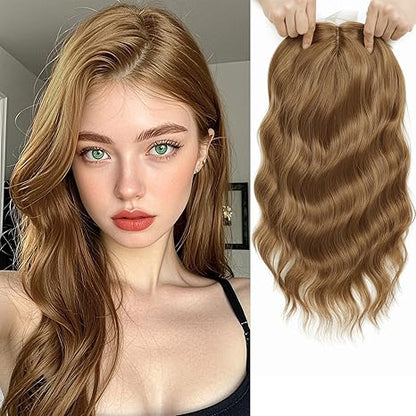ナチュラルウェーブヘアトッパー。薄毛に最適。わずか1分で見た目が変わります。 