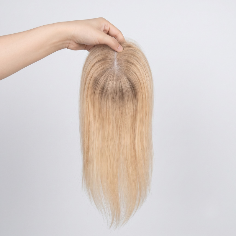 Full Hand Tied Premium Human Hair Top Pieces For Women
