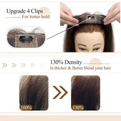 Hot Sale Breathable Straight Hair Topper-For Natural Coverage of Thinning Hair