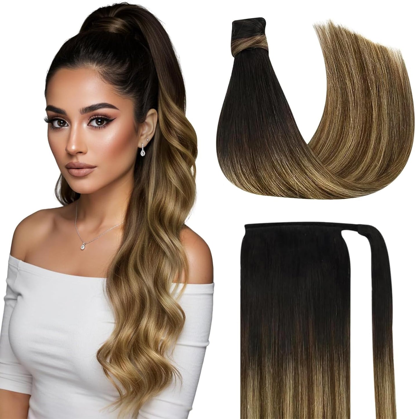Premium Wrap Around Ponytail Extension | 100% Real Human Hair-Drak Brown