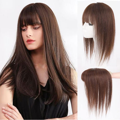 2025 New Straight Hair Topper With Bangs For  Women With Thinning Hair