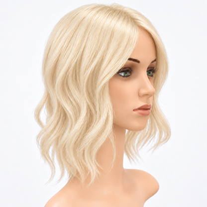 Silver Stone Wavy Human Hair Topper for Women