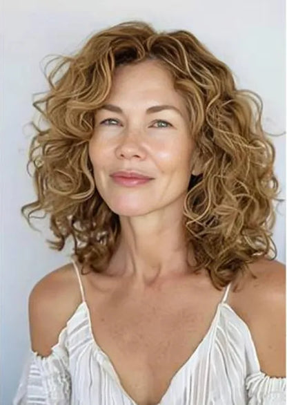 Hot Sale Fashion Curly Hair Toppers for Women with Thinning Hair-Cover Grays, Boost Volume