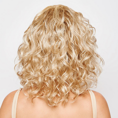 9*14 Premium Curly Mono Base Human Hair Toppers for Women
