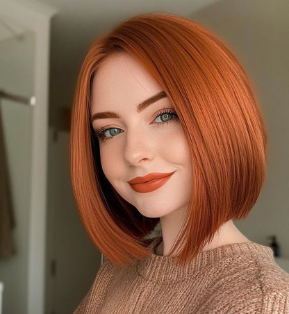 夏に使える通気性のあるナチュラルストレートヘア用トッパー（薄毛の女性向け） 