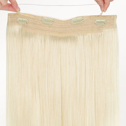 100% Human Hair Halo Extensions - Light Auburn