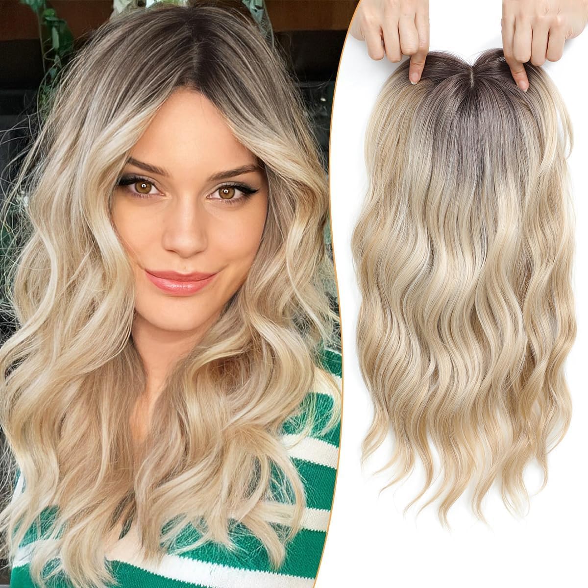 Premium Wavy Hair Topper for Women-Instant Confidence Boost！